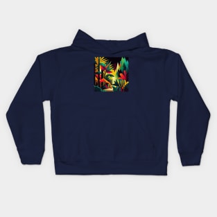 A colorful jungle Kids Hoodie